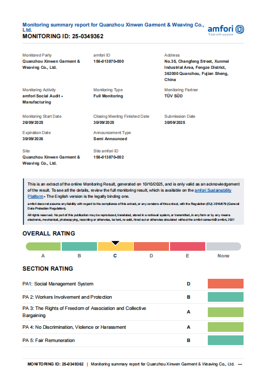 BSCI certification