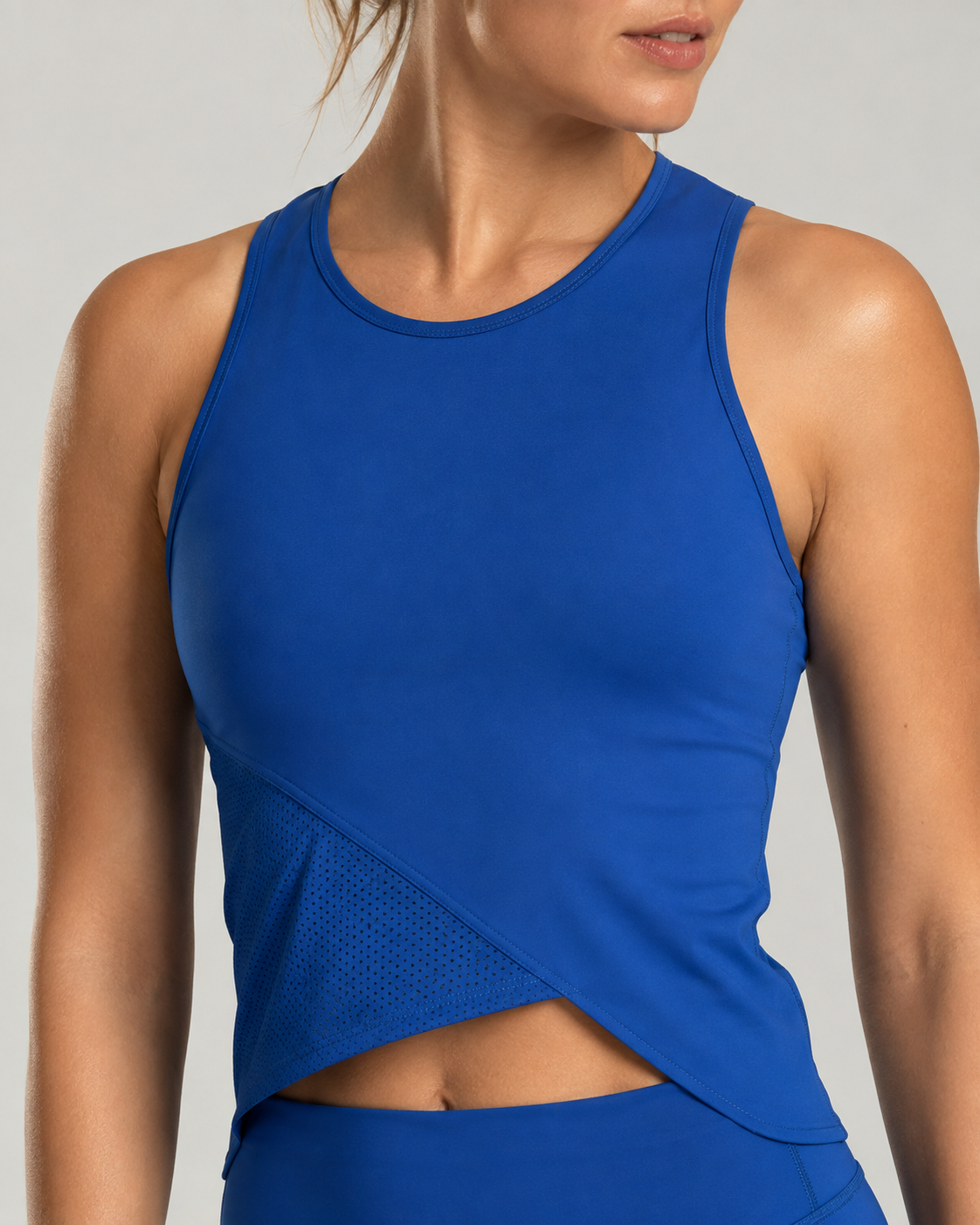 Asymmetric Ventilation Padded Training Tank for Women
