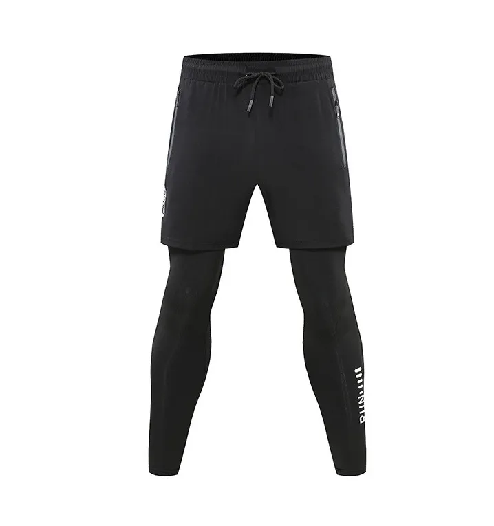 Breathable 2-in-1 Fitness Tights for Gym Training