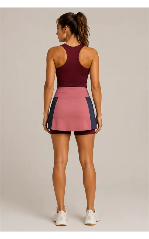 Color Block 2-in-1 Sports Skort for Women