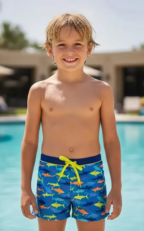 Custom Boy’s Printed Swim Trunks Print Boardshorts Swimwear Factory