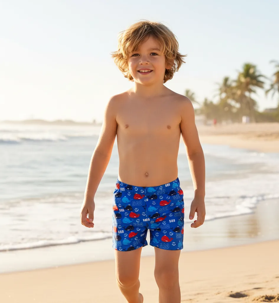 Custom Boy’s Printed Swim Trunks Print Boardshorts Swimwear Factory