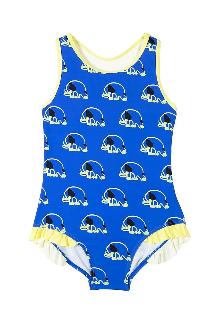 Custom Girls Girls Swimwear with Ruffle Hem