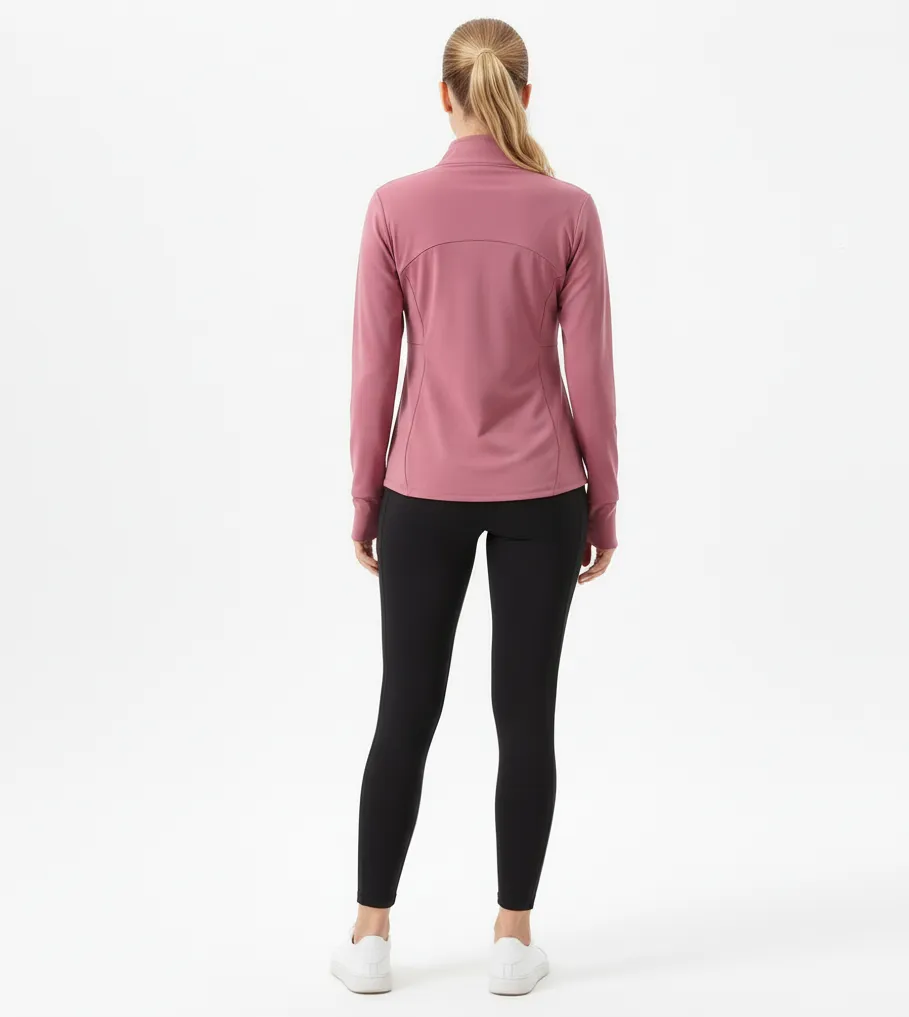 Custom Ladies Activewear Training Jacket with Half Zip