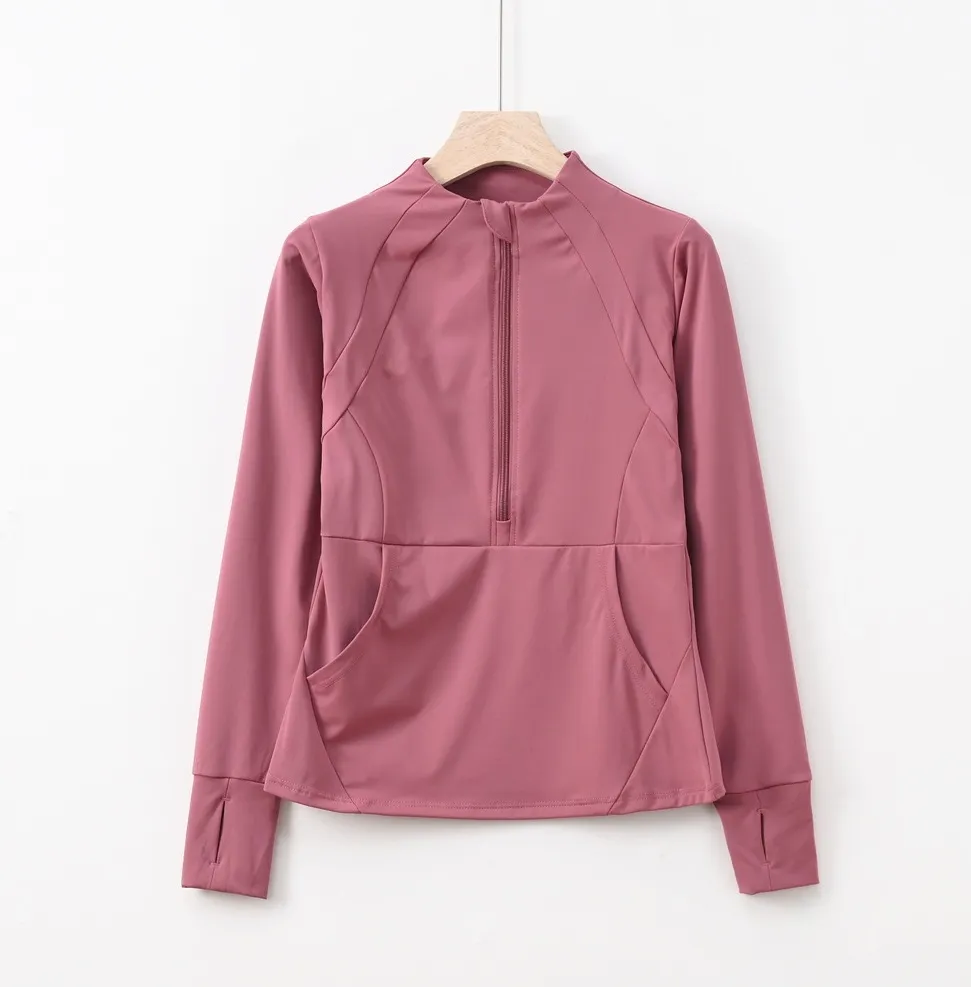 Custom Ladies Activewear Training Jacket with Half Zip
