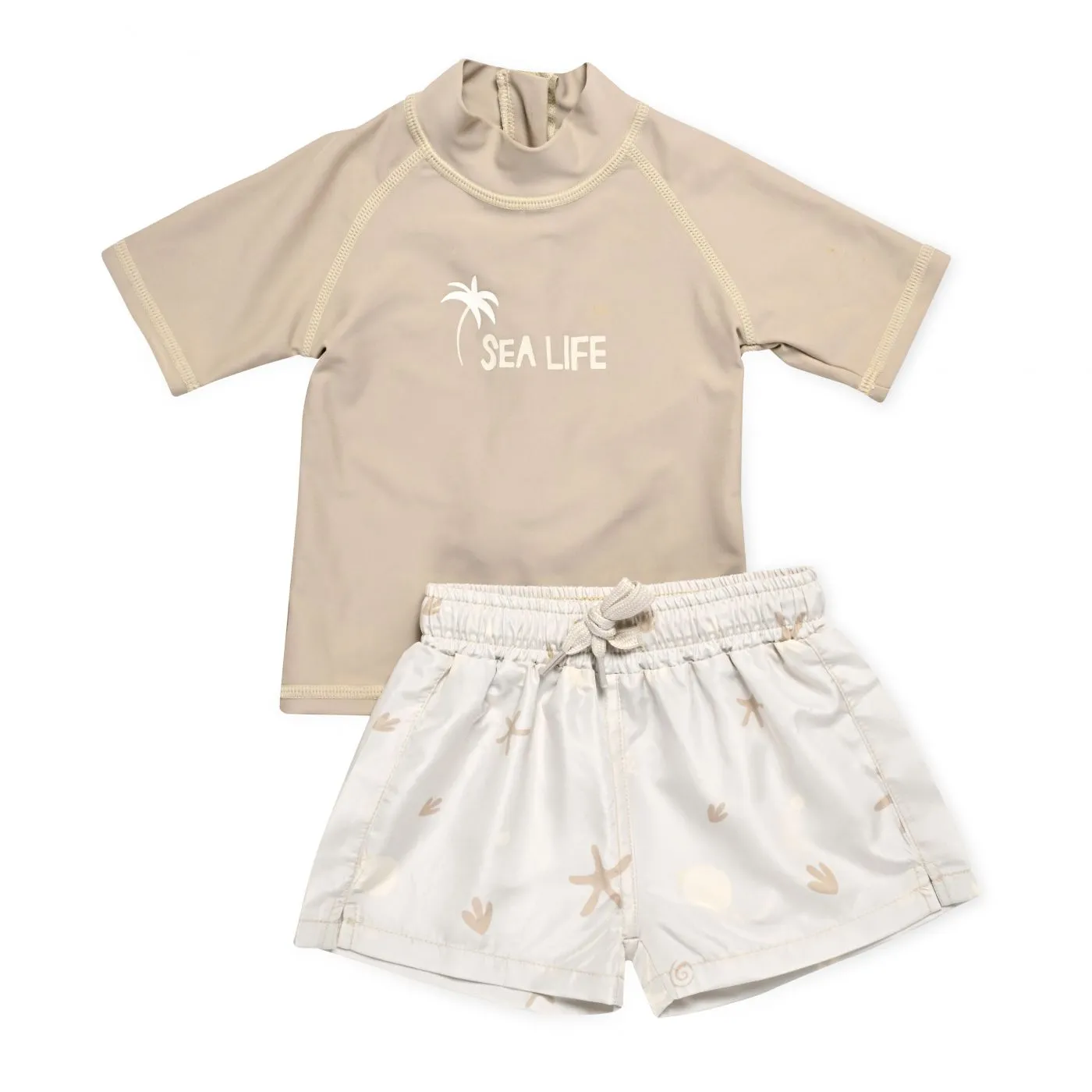Custom Toddler Two-Piece Swimwear Set Rash Guard Sun Safe Rash Vest and Boardshorts