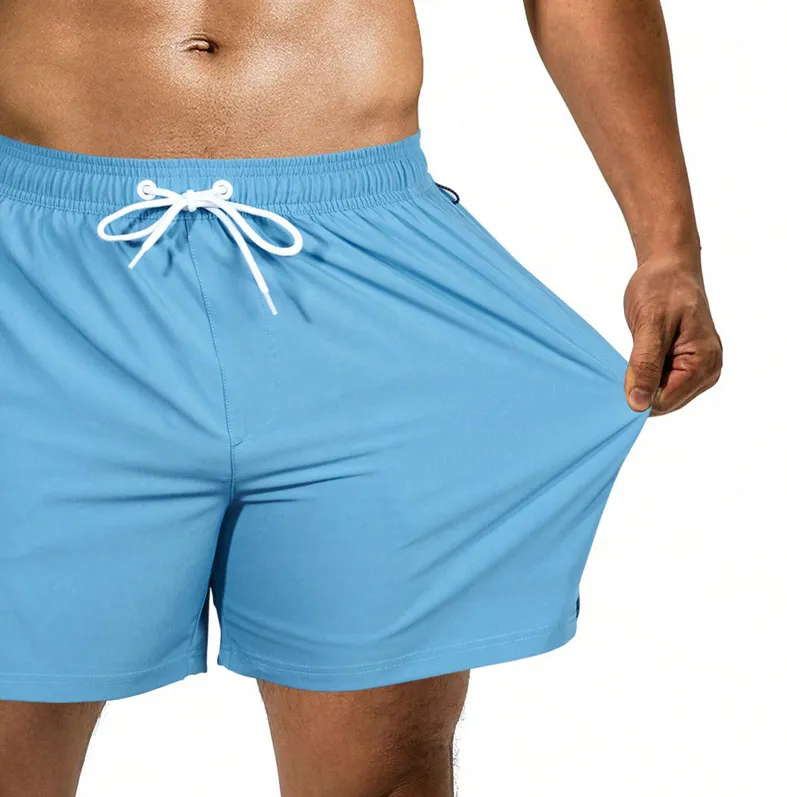 Custom UPF50+ 2 in 1 Mens Swim Shorts Beachwear Pool Swim Trunks