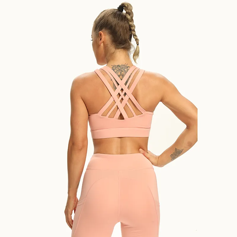 Custom Women's Cross-BackCross Back Sports Bra High Support Activewear for Women