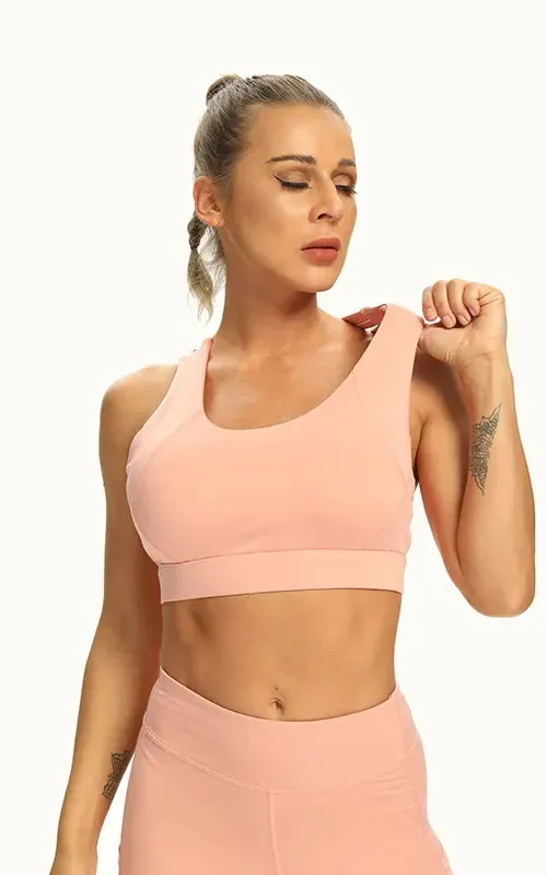 Custom Women's Cross-BackCross Back Sports Bra High Support Activewear for Women