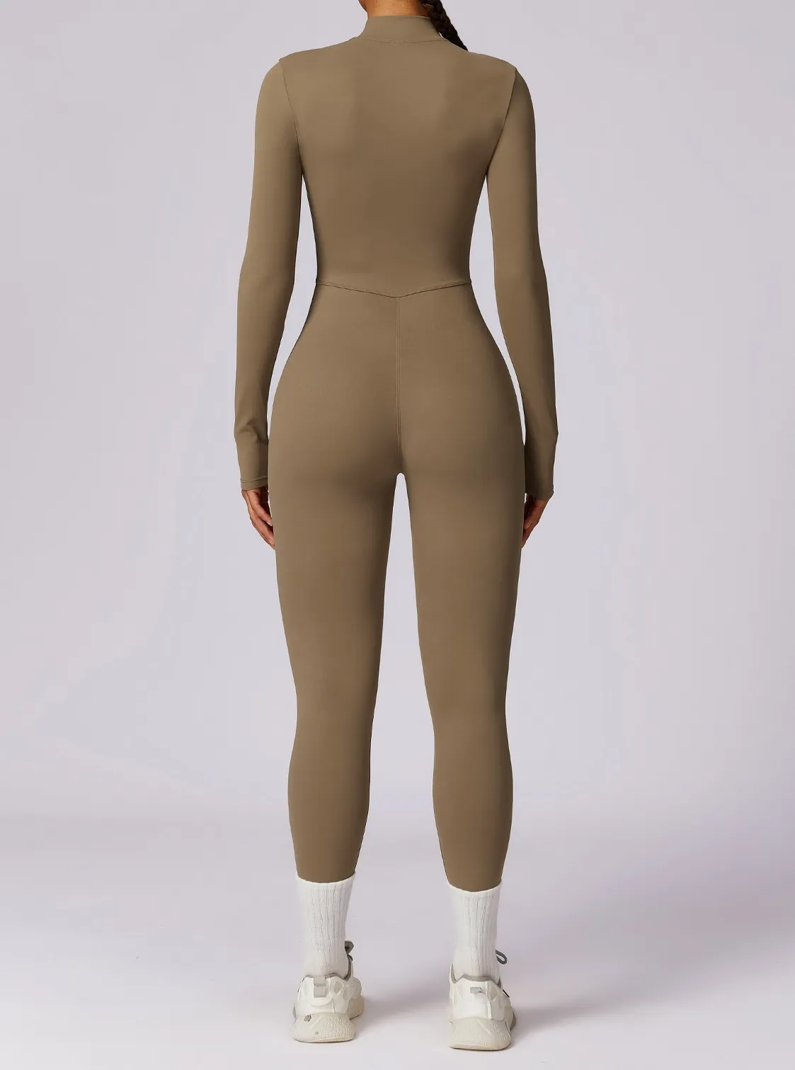 Custom Women’s Long Sleeve Zip Front Yoga Activewear Full body Jumpsuit