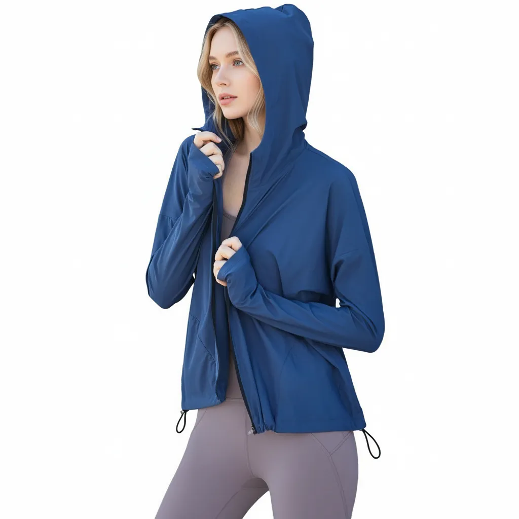 Fitness & Training Long Sleeve Jacket with Adjustable Hem