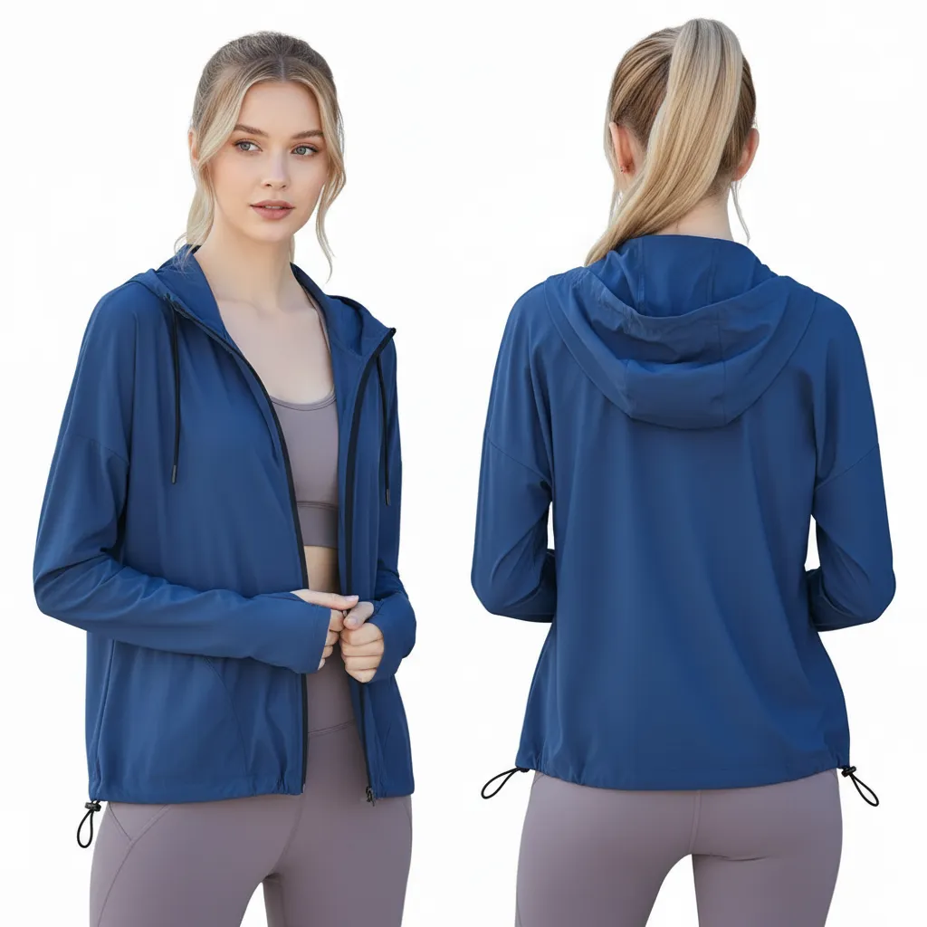 Fitness & Training Long Sleeve Jacket with Adjustable Hem