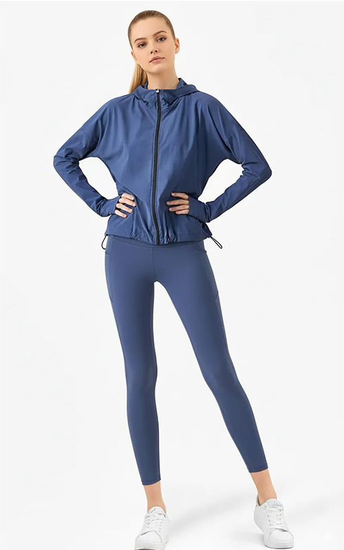 Fitness & Training Long Sleeve Jacket with Adjustable Hem