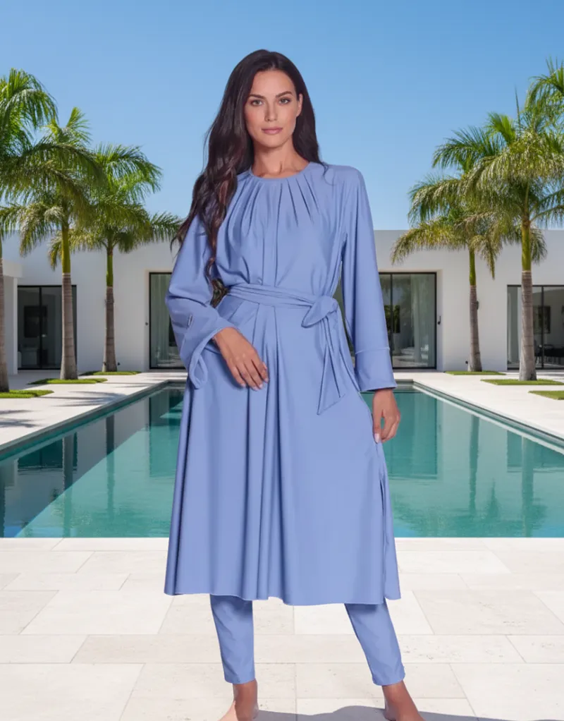 Full Coverage Hijab Muslim Swimwear Set Modest Burkini for Women