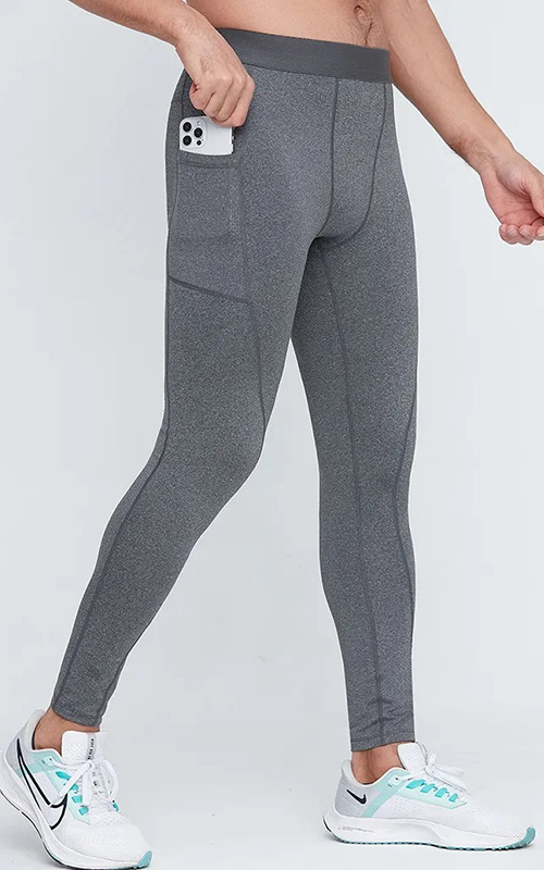 Full Length Athletic Running Leggings Men Gym Wear