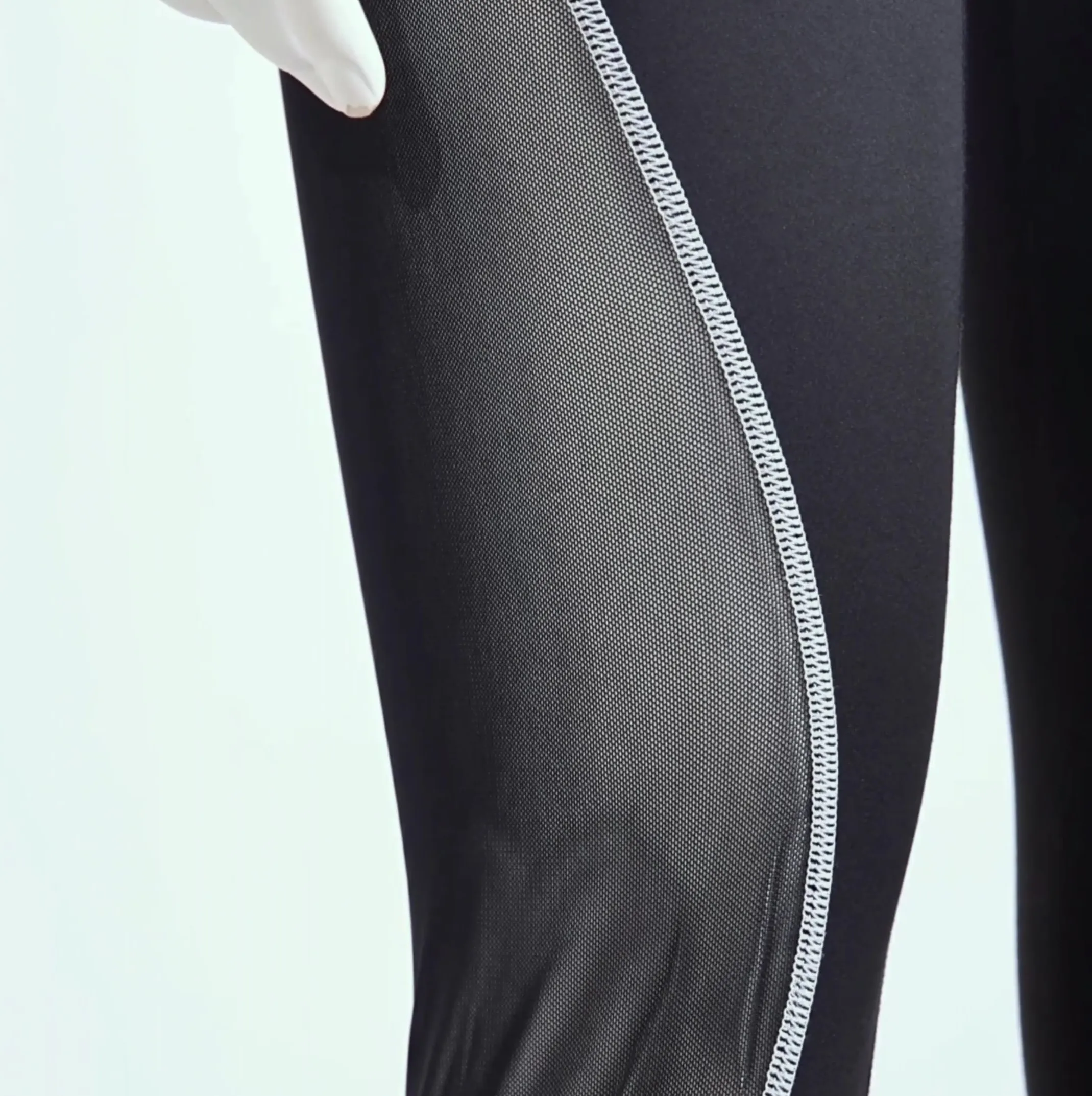 High Waist Slim Fit Sport Mesh Panel Yoga Leggings