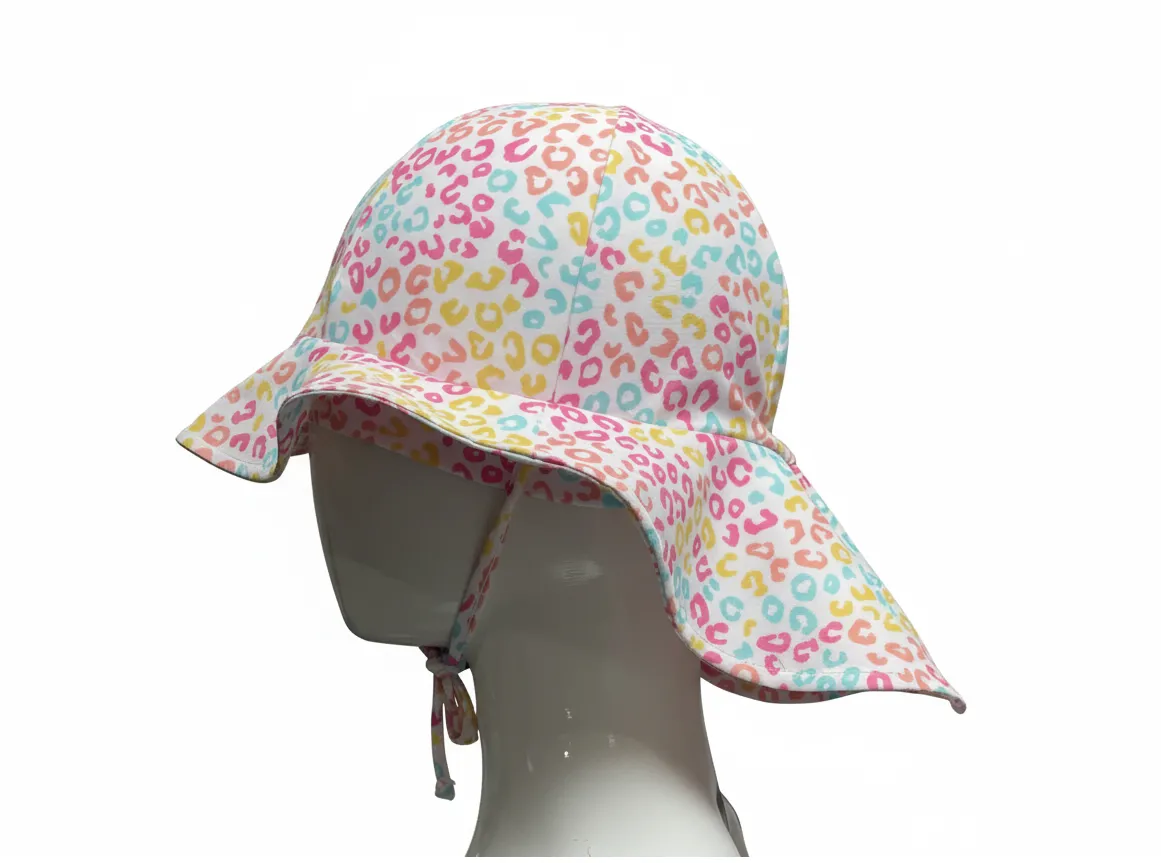 Kids Print UPF50+ Wide Brim Swim Hat for Sun Protection