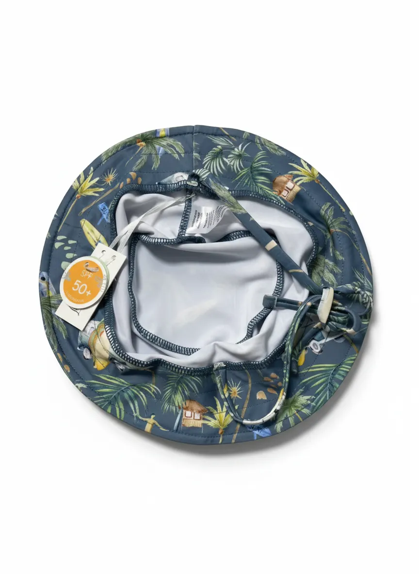 Kids UPF50+ Bucket Swim Hat with Adjustable Strap