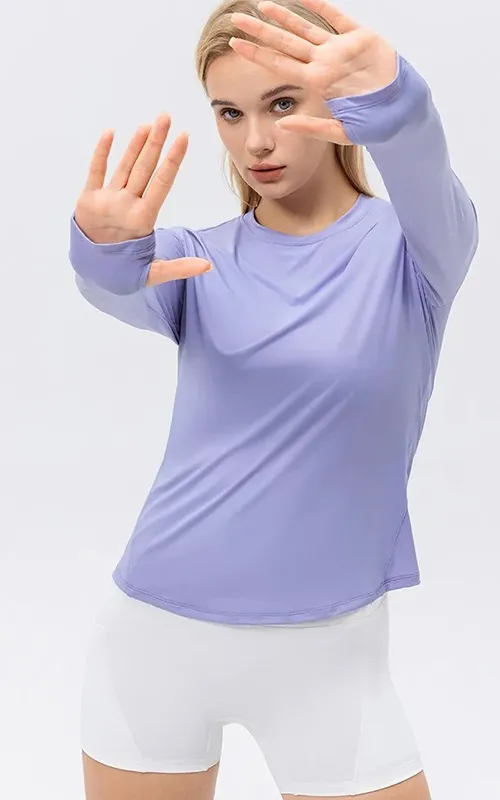 Long Sleeve Quick Dry Training Shirt - Women’s Sports Tee for Fitness
