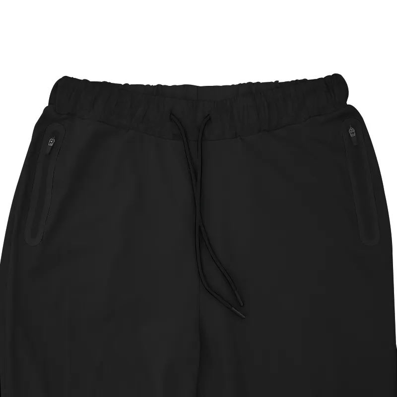 Men’s Black Workout Jogger Slim Fit Athletic Pants with Zippered Storage