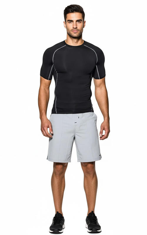 Men’s Compression Short Sleeve Sports T-Shirt for Gym & Running