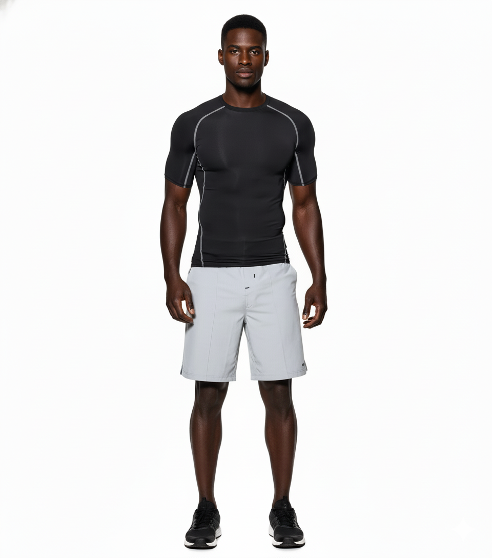 Men’s Compression Short Sleeve Sports T-Shirt for Gym & Running