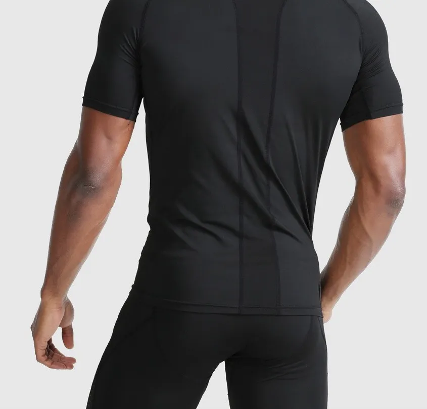 Men’s Compression Short Sleeve Sports T-Shirt for Gym & Running