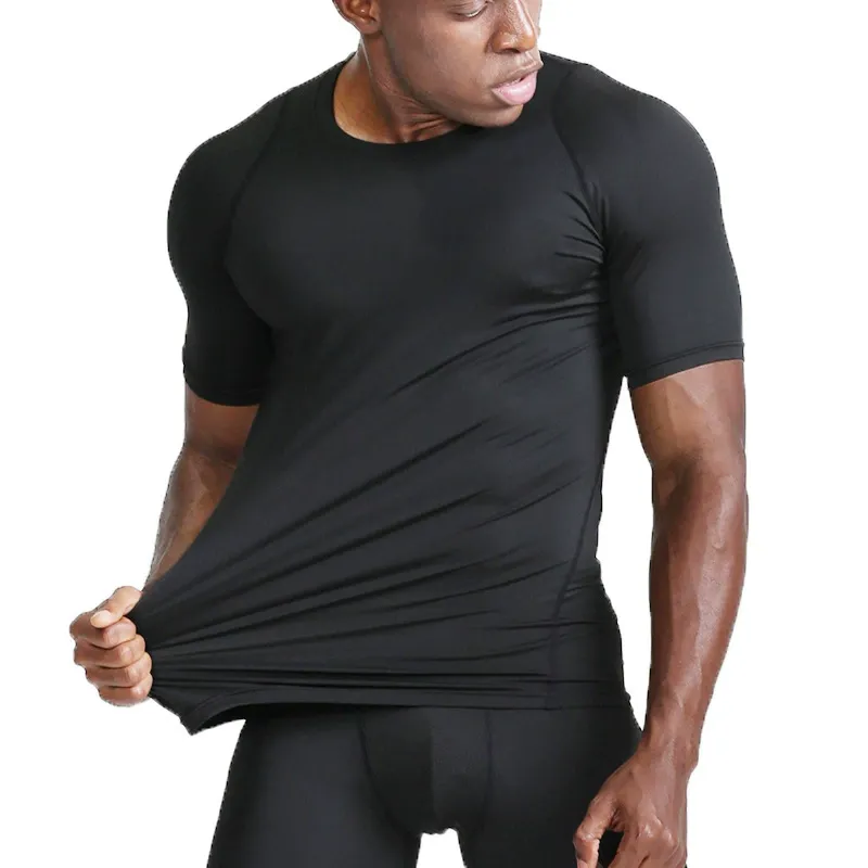 Men’s Compression Short Sleeve Sports T-Shirt for Gym & Running