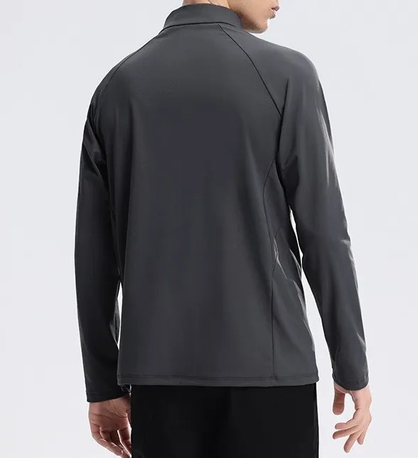 Men’s Long Sleeve Half Zip Training Top – Quick Dry Sportswear