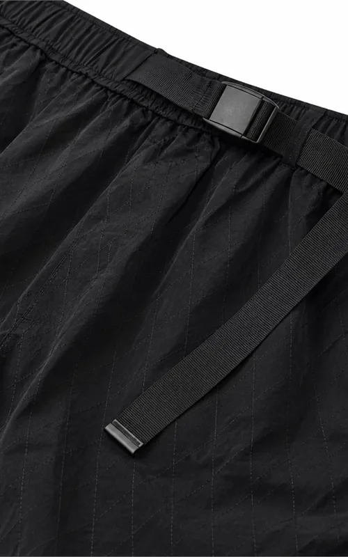 Textured Nylon Belted Sports Shorts for Men
