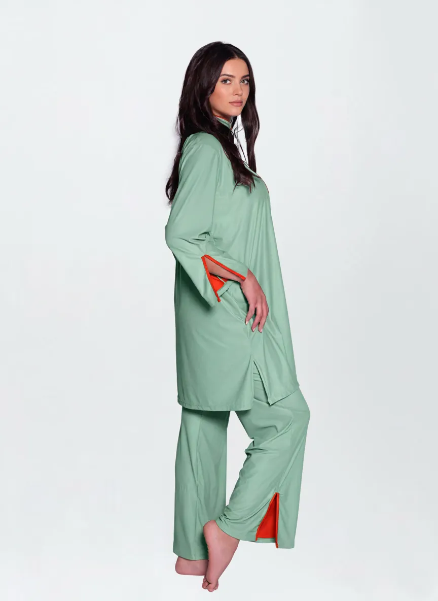 Women Muslim Swimwear Long Sleeve Burkini Full Cover Turban Modest Swimsuit
