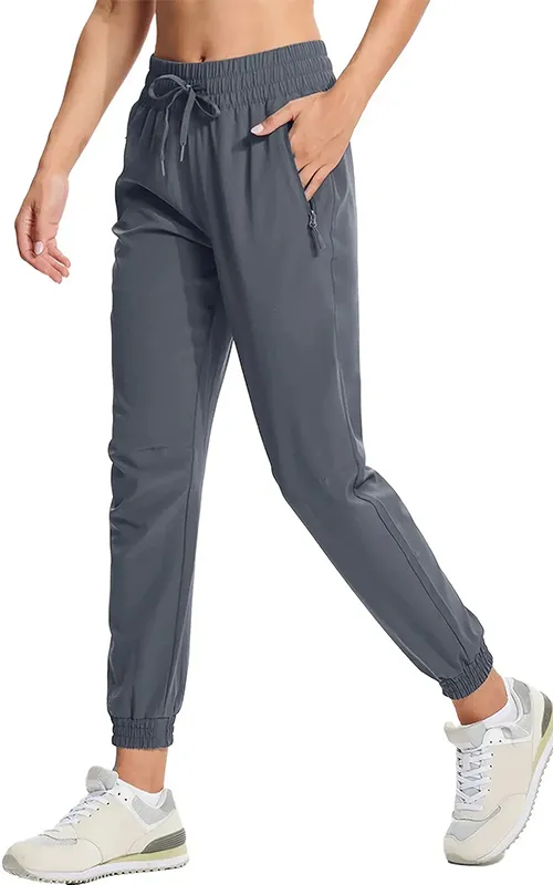 Women's Elastic Waist Lightweight Stretch Jogger Casual Sports Pants