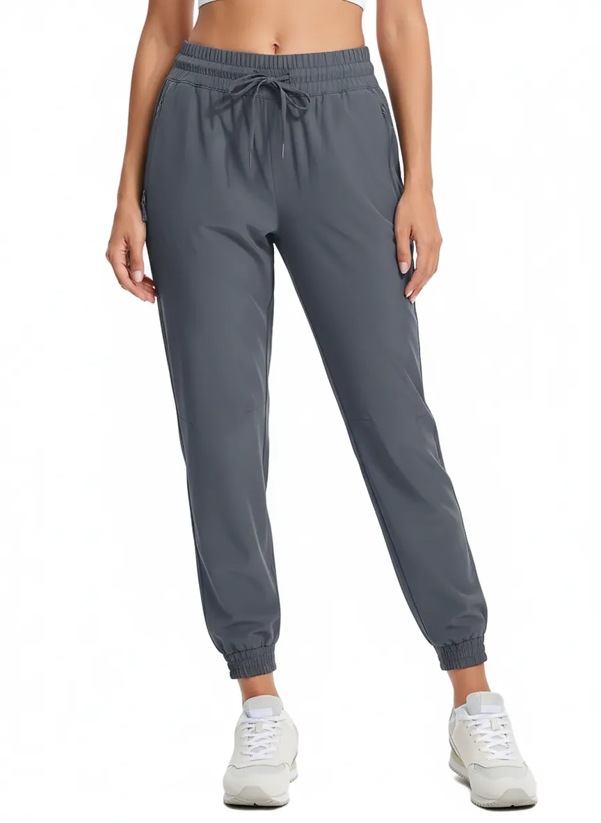 Women's Elastic Waist Lightweight Stretch Jogger Casual Sports Pants