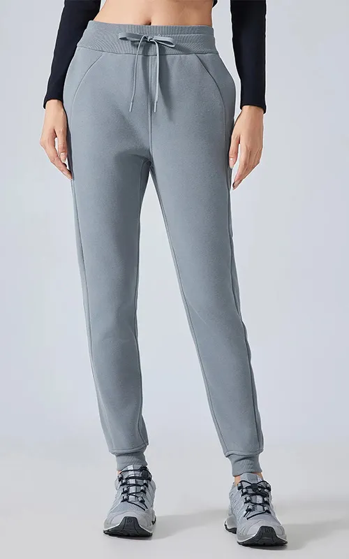 Women’s High Waist Slim Fit Drawstring Casual Workout Pants Athletic Sweatpants